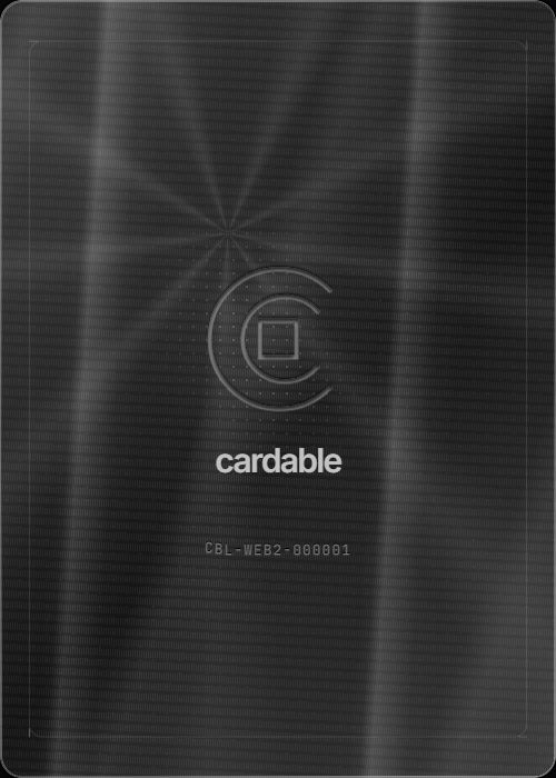 Engraved Cardable card back
