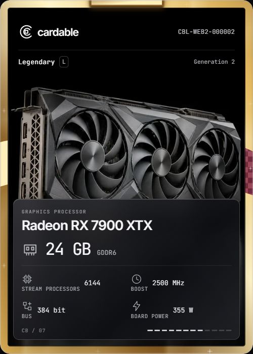 Legendary Radeon RX 7900 XTX
