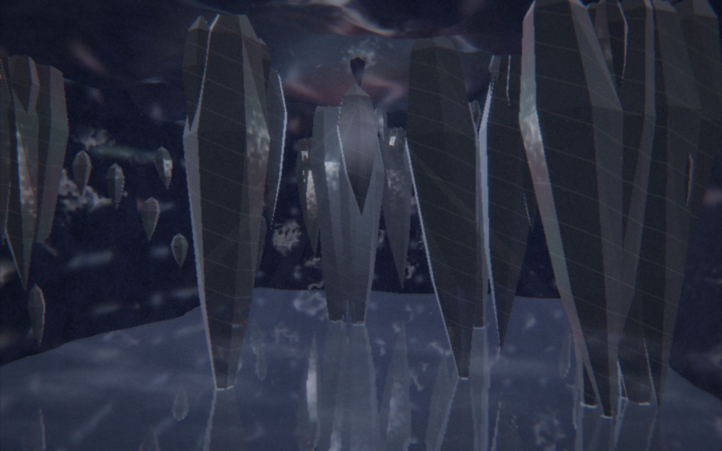 Ascendant Prismatic Dawn — refractive crystals and water